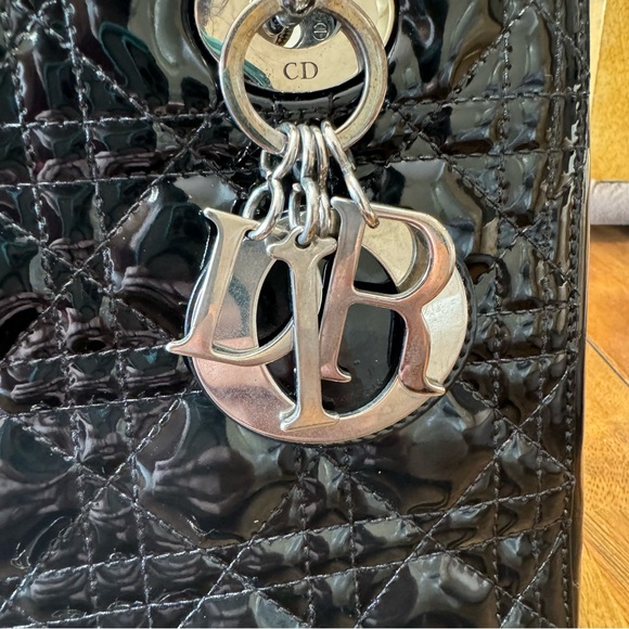 Christian Dior Black Patent Leather Medium Lady Dior - Picture 5 of 14